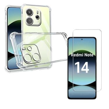 Imagem de Capa Capinha Anti Impacto + Película 9D Premium Cerâmica Compatível Com Xiaomi Redmi Note 14 4G Tela de 6.67 Polegadas - (Hard Glass Store)