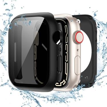 Imagem de Tensea (2 Em 1 Para Capa Protetora De Tela À Prova D'Água Apple Watch Série 10 46 Mm, Pc Iwatch Com Película Vidro Temperado Privacidade Integrada [26 ° Anti-Espionagem] [360 Proteção Total]