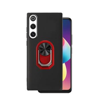 Imagem de DAMONDY Capa fina para Nubia RedMagic 10 Air, suporte protetor de choque, suporte de 360 anéis, capa traseira para celular Nubia RedMagic 10 Air - Vermelho