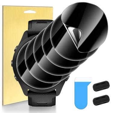Imagem de Suoman Pacote com 6 para Garmin Forerunner 265 (46 mm), protetor de tela de privacidade, porta do carregador + [anti-espião] Película protetora macia TPU