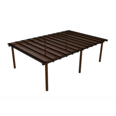 Imagem de Kit Policarbonato Bronze 6mm 8,00m x 2,00m - Perfis Naturais - RM Poli