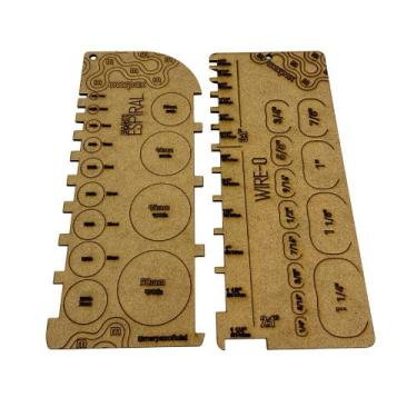 Imagem de Kit Gabarito Retangular para Espiral e Wire-o MDF Marpax