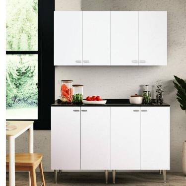 Imagem de Conjunto Multiuso 4 Peças 8 Portas para Cozinha Área Gourmet Escritório Área de Churrasco - Carol Branco