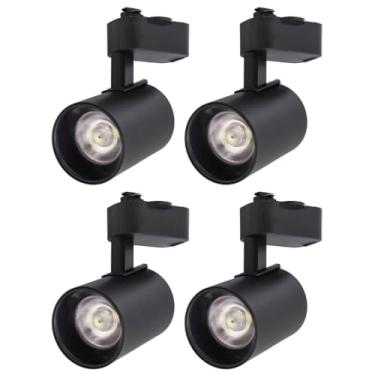 Imagem de Kit 4 Spot Para Trilho Eletrificado Preto Led 10w 6000k Branco Frio Bivolt 110v/220v
