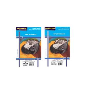 Imagem de Papel Fotográfico A4 Glossy 180g 100 Folhas Masterprint Branco