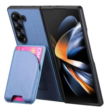 Imagem de Capa para Galaxy Z Fold5 2 em 1, capa magnética removível com porta-cartões (para Galaxy Z Fold5/azul)