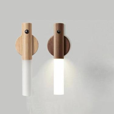 Imagem de Luminaria Led Recarregavel, Luz Branca Quente com Sensor de Movimento Magnético Removível(1pç * Cor aleatória)