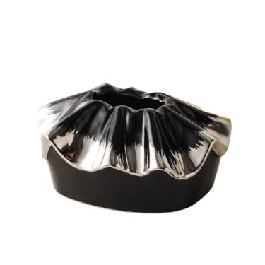 Imagem de Caixa de lenços Caixa de lenços cerâmica com formato renda para sala estar hotel guardanapos mesa(Silver)