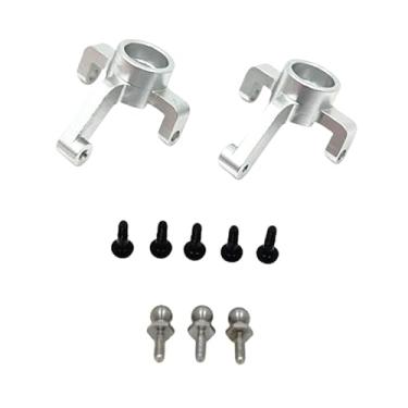 Imagem de Dynwave 2 peças de braço de direção dianteiro reforçado para carros e caminhões de modelismo Wltoys, escala 1:24, Argent