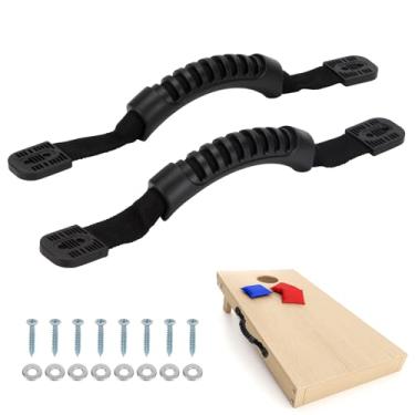 Imagem de KVMORZE 2 Pcs Cornhole Handles, Cornhole Board Handles with Hardware Cornhole Handles Set for Game Boards Corner Cushions