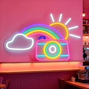 Imagem de Neonawall Rainbow Neon Sign for Wall Decor Light Up Pink Business Led Sign Cute Birthday Party Gifts Led Decorative Night Signs Room Decorations Supplies Birthday Party Signs for Home Bedroom Dorm