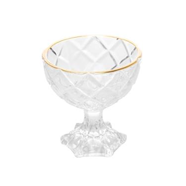 Imagem de LYOR - Taça de Sobremesa de Vidro Deli Diamond com Fio de Ouro 170ml
