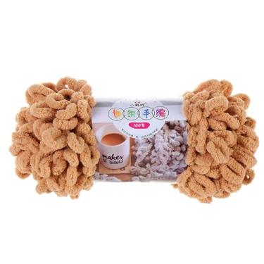 Imagem de 100 g/novelo de fio macio para crochê, fio de poliéster de 7 x 2,5 mm, fios de pelúcia para tricô, casaco macio, cachecol, artesanato, chapéu, xale, cobertor, cachecol, crochê, bordado, artesanato