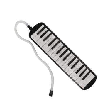 Imagem de ZJchao Melodica 32 Key Professional ABS Instrumento Musical para Alunos da Escola, Crianças Iniciantes, Com Excelente Qualidade de Som, Design Durável, Fácil de Aprender e Tocar (Preta)