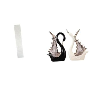 Imagem de Whtkoph Abajur de Chão Elegante em Papel No Formato de Cisne, Decoração Aconchegante para Sala de Estar, Luminária de Chão, Capa para Abajur, Cúpula para Lumi