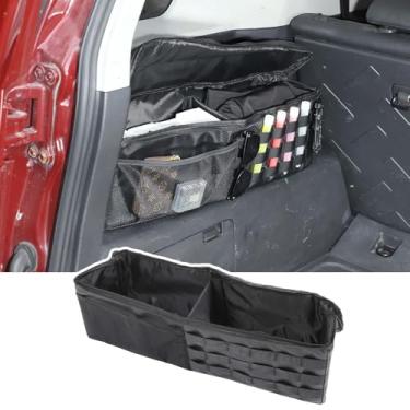 Imagem de Fgtagtal Organizador de porta-malas de carro compatível com Toyota FJ Cruiser 2007-2021, organizador de armazenamento traseiro de tecido Oxford, bolsa de armazenamento para carro, economia de espaço
