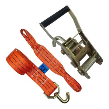Imagem de 2X Kit Cinta Catraca Guincho Plataforma 5 Ton X 6Mt Cor La