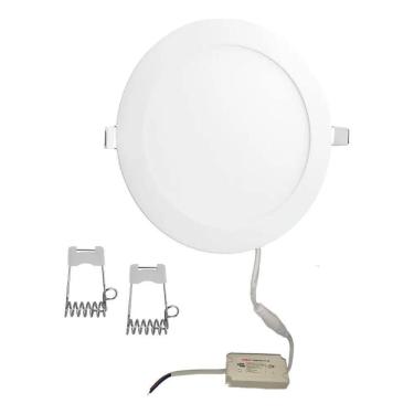 Imagem de 2X Luminária Plafon Led Embutir 18W 6500K Redonda Ourolux