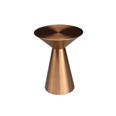 Imagem de Mesa de centro pequena moderna, lateral móvel redonda de metal, adequada para sala de estar/quarto, para loja de chá com leite, simples (pequena)