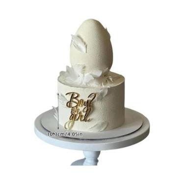 Imagem de Topo De Bolo Acrílico Para Chá De Bebê, Decoração De Fim De Semana, Re