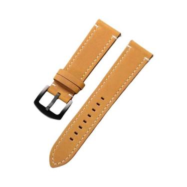 Imagem de Pulseira De Relógio Masculina Retrô De Couro Bovino De 18mm Com Libera