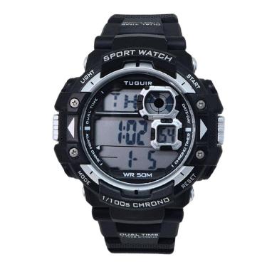 Imagem de Relógio Masculino Tuguir Digital TG30459 Preto e Prata-Masculino