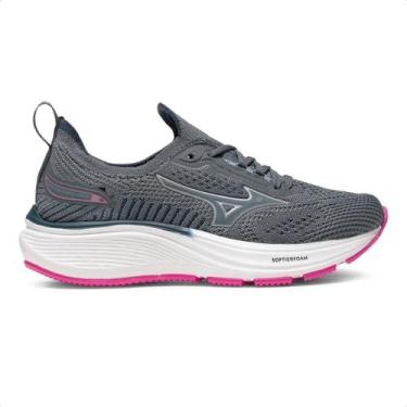 Imagem de Tênis Mizuno Cool Ride 3 Junior Unissex, 32, Chumbo, Rosa