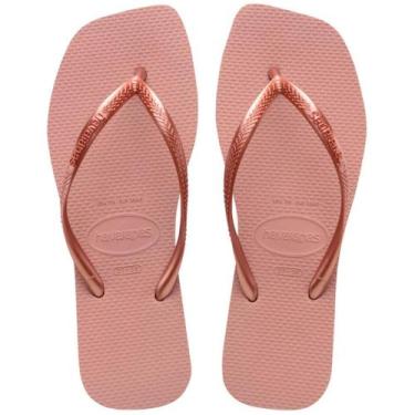 Imagem de Sandálias Havaianas Feminino Slim Square 37/38 Canyon Clay