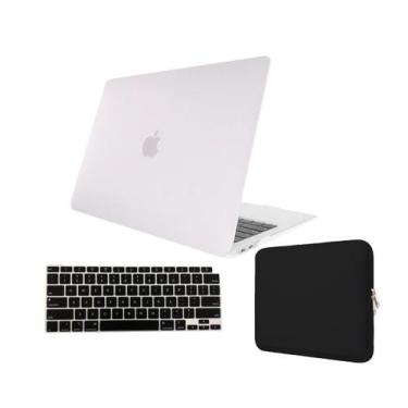 Imagem de Kit Capa Case Compativel Macbook NEW PRO 13" A1706 A2159 cor TF + Pel.