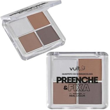 Imagem de Quarteto de Sombras para Sobrancelhas Preenche & Fixa 5g - Vult