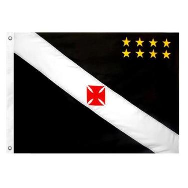 Imagem de Bandeira Oficial Do Vasco Da Gama 90x1,28m Dupla Face 2 Panos - BC ART
