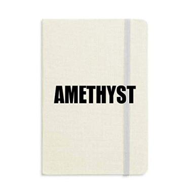 Imagem de Caderno com nome de cor ametista capa dura diário clássico A5 presente