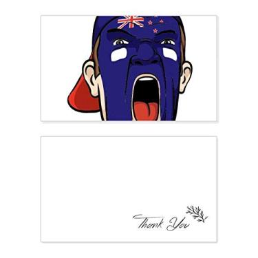 Imagem de Boné gritando maquiagem facial da Nova Zelândia, cartão de agradecimento, papel de aniversário, saudação de casamento