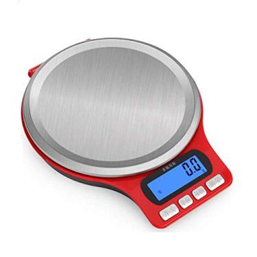 Imagem de Balança digital de cozinha balança de cozinha 0,01g, gancho de parede portátil balança eletrônica de cozimento em aço inoxidável balança de cozinha de design ultrafino