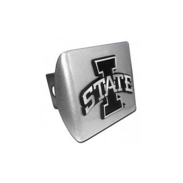 Imagem de Iowa State Cyclones "Brushed Silver with I State Emblem" Metal Trailer Hitch Cover Fits 5.1cm Auto Car Truck Receiver with NCAA College Sports Logo