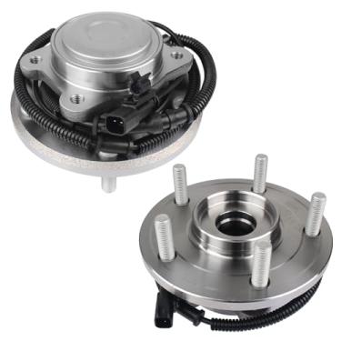 Imagem de KUSATEC 512493 2 peças de rolamento de roda traseira e conjunto de cubo compatíveis com Chrysler Town & Country 2012-2020, Dodge Grand Caravan, Ram C/V, Volkswagen Routan, parafusos de 5 terminais com