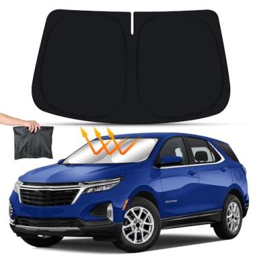 Imagem de LUNQIN Para-sol de carro para Chevy Equinox 2018 2019 2020 2021 2022 2023 2024 Chevrolet SUV acessórios interiores automotivos para-brisa frontal para-sol protetor de isolamento dobrável cortinas de