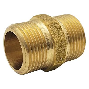 Imagem de Niple Duplo Sextavado Latão Npt Rosca Macho 1