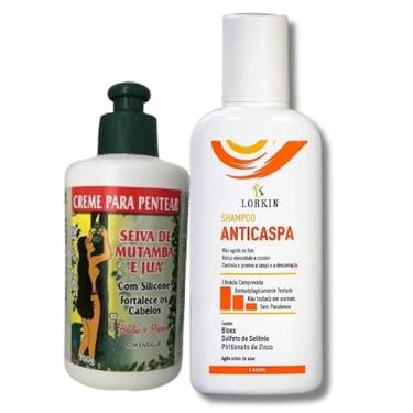 Imagem de Kit Shampoo Anticaspa 140ml e Creme de Pentear 300G Mutamba e Juá