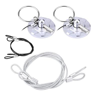 Imagem de Fechadura Universal do capô, 2 Peças, Kit de Aparência de Bloqueio do capô de Corrida de Alumínio Cnc para Qualquer Veículo, Caminhão (Prata)