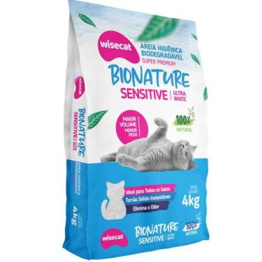 Imagem de Areia De Mandioca Para Gatos Biodegradável Sensitive 4kg - Wisecat