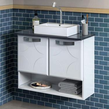 Imagem de Armário de Banheiro Rubi 2 Portas Branco - Telasul, Branco, Moderno