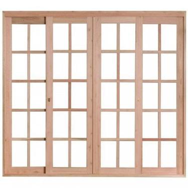 Imagem de Porta de Madeira Balção de Correr 213x240cm com Batente 9,4cm Ewk 494 