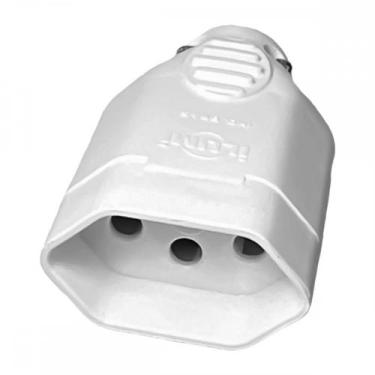 Imagem de Pino Femea Ilumi 2 Polos+Terra 10A. Cinza Prensa Cabo - 1431Pct ./ Kit