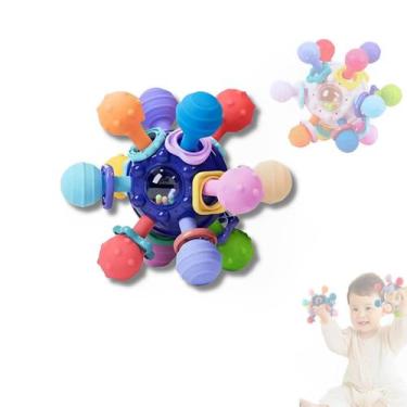 Imagem de Brinquedo Montessori Brinquedos Para Bebê Mordedor Chocalho Bola - Gui
