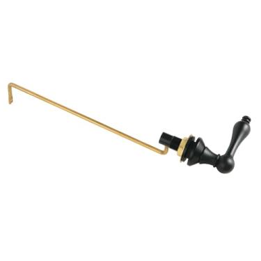 Imagem de Kingston Brass Alavanca de tanque de vaso sanitário KTALS0 Victorian com montagem lateral, preto fosco