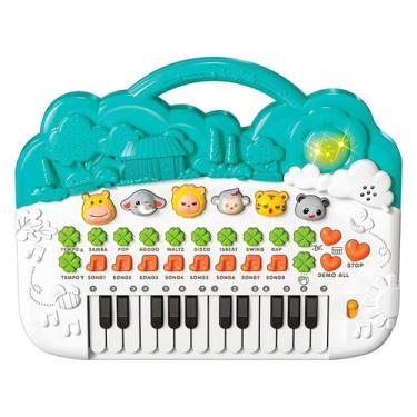 Imagem de Teclado Piano Animais Dm Toys com Músicas e Sons Para Criança Se Diver