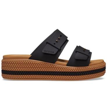 Imagem de Sandália crocs brooklyn woven buckle black, 36, Black