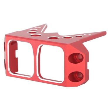 Imagem de Liga de Alumínio Direção Servo Guarda Armadura Soa Capa para 1/10 Rc Crawler Cheeter Rig Rock Bouncer Rolo Gaiola Capra Rr10 Wraith (vermelho)