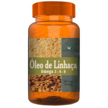 Imagem de Óleo de Linhaça Ômega 3 6 e 9 - 100 Cáps Fonte Verde